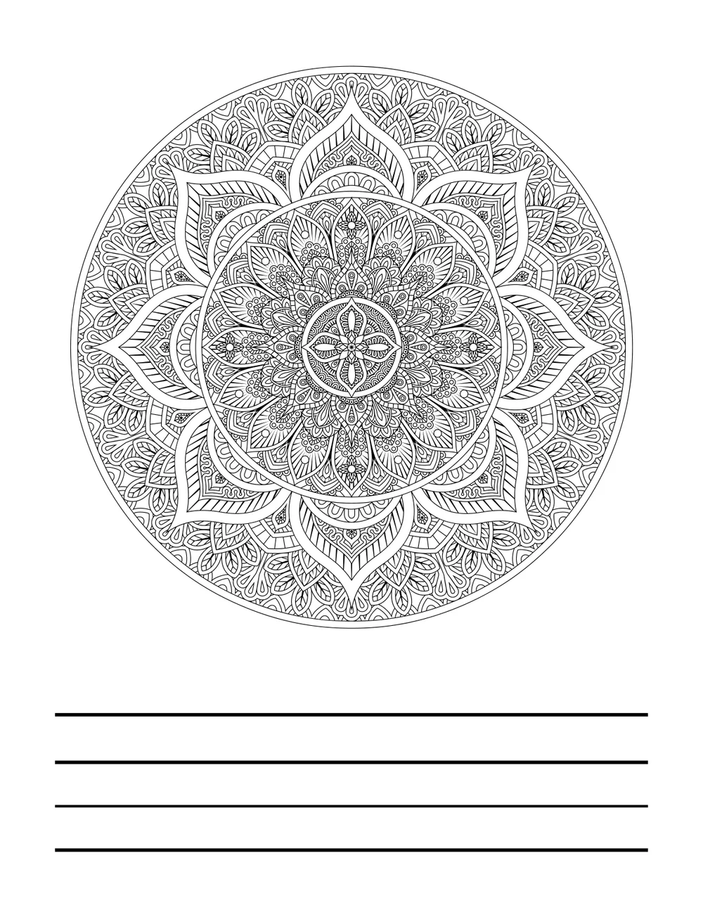Mandala page from The Calm System